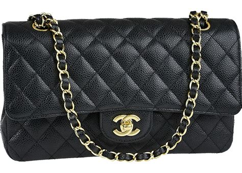 chanel black classic quilted flap bag w gold hardware